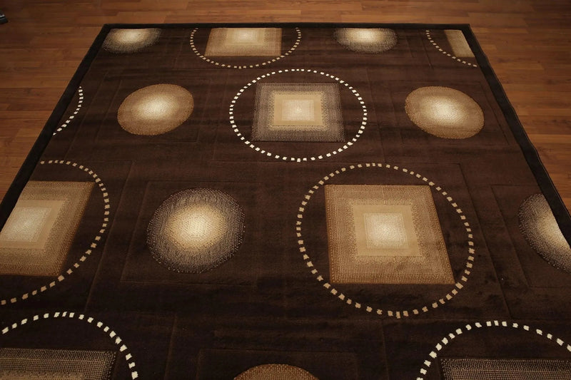 9x12 Chocolate, Brown Machine Made Traditional 100% Wool Oriental Area Rug