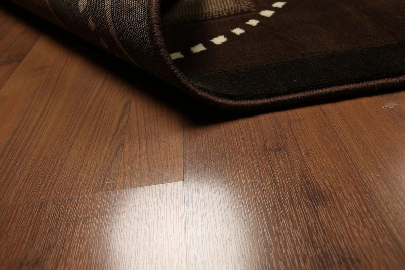 9x12 Chocolate, Brown Machine Made Traditional 100% Wool Oriental Area Rug