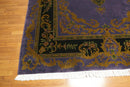 4x6 Black Needlepoint Hand Woven 100% Wool Oriental Area Rug