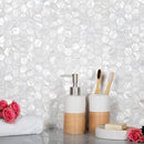 Chiffon White 12x12 Polished Hexagon Shell Mother of Pearl Mosaic Tile (20 pack, 18.69 sq ft/case)
