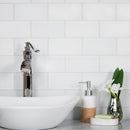 White 3x6 Matte Subway Glass Tile (40 pack, 5 sq ft/case)