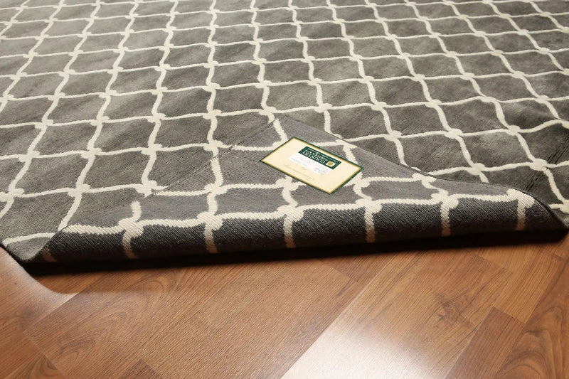 8' x 11' High end 100% wool Tibetan Hand Knotted Designer Rug Modern Gray