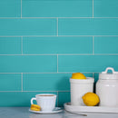 Sky Blue 3x12 Matte Subway Glass Tile (20 pack, 5 sq ft/case)