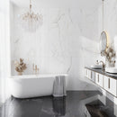 Pearl White with Gray Vein 24x48 Matte Porcelain Large Format Tile (2 pack, 15.5 sq ft/case)
