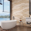 Beige 24x48 Polished Porcelain Large Format Tile (2 pack, 15.55 sq ft/case)