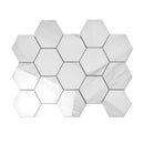 Cotton White 9x13 Polished Hexagon Porcelain Mosaic Tile (9 pack, 7.09 sq ft/case) - Sample
