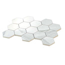 Cotton White 9x13 Polished Hexagon Porcelain Mosaic Tile (9 pack, 7.09 sq ft/case)
