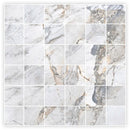 Pale Gray 12x12 Polished Square Porcelain Mosaic Tile (11 pack, 10.65 sq ft/case)