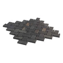 Black 12x12 Matte Basketweave Porcelain Mosaic Tile (5 pack, 4.84 sq ft/case)