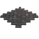 Black 12x12 Matte Basketweave Porcelain Mosaic Tile (5 pack, 4.84 sq ft/case) - Sample