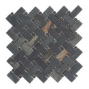 Black 12x12 Matte Basketweave Porcelain Mosaic Tile (5 pack, 4.84 sq ft/case) - Sample