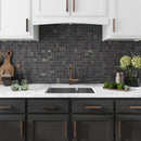 Black 12x12 Matte Basketweave Porcelain Mosaic Tile (5 pack, 4.84 sq ft/case)