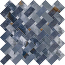 Blue 12x12 Matte Basketweave Porcelain Mosaic Tile (5 pack, 4.84 sq ft/case)