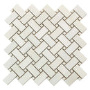 Alabaster White 12x12 Matte Basketweave Porcelain Mosaic Tile (5 pack, 4.84 sq ft/case)