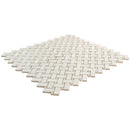 Alabaster White 12x12 Matte Basketweave Porcelain Mosaic Tile (5 pack, 4.84 sq ft/case)