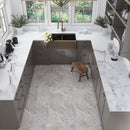 Light Taupe Beige 24x48 Polished Porcelain Large Format Tile (2 pack, 15.55 sq ft/case) - Sample
