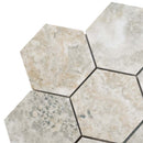 Light Taupe Beige 9x13 Polished Hexagon Porcelain Mosaic Tile (9 pack, 7.09 sq ft/case)