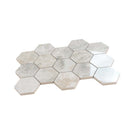 Light Taupe Beige 9x13 Polished Hexagon Porcelain Mosaic Tile (9 pack, 7.09 sq ft/case)