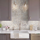 Light Taupe Beige 9x13 Polished Hexagon Porcelain Mosaic Tile (9 pack, 7.09 sq ft/case)