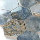 Hale Navy 9x13 Polished Hexagon Porcelain Mosaic Tile (9 pack, 7.09 sq ft/case)
