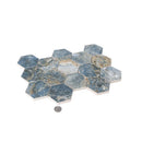 Hale Navy 9x13 Polished Hexagon Porcelain Mosaic Tile (9 pack, 7.09 sq ft/case)