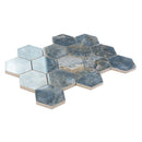 Hale Navy 9x13 Polished Hexagon Porcelain Mosaic Tile (9 pack, 7.09 sq ft/case)