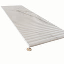 White 12x36 Matte Fluted Ceramic Large Format Tile (4 pack, 11.63 sq ft/case)
