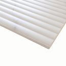 White 12x36 Matte Fluted Ceramic Large Format Tile (4 pack, 11.63 sq ft/case)