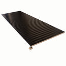 Black 12x36 Matte Fluted Ceramic Large Format Tile (4 pack, 11.63 sq ft/case) - Sample