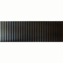 Black 12x36 Matte Fluted Ceramic Large Format Tile (4 pack, 11.63 sq ft/case)
