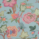 Indienne Jacobean Pillow Cover in Raspberry Teal, Thibaut Pillows