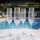 Iridescent Champagne Glasses Premium Barware Gift Elegant Drinkware Collection
