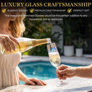 Iridescent Champagne Glasses Premium Barware Gift Elegant Drinkware Collection