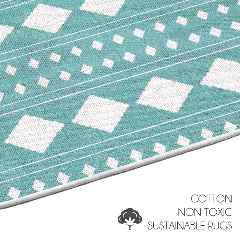 Sussexhome Diamond Collection 2 x 3 Foot Heavy Duty Low Pile Landing Rug Runner