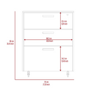 MultisStorage Cabinet 35" H, Three Drawers, Four Wheels by HouseOfZazla
