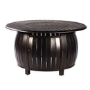 Aluminum 44-in Round Propane Fire Table with Beads, Covers and Lid