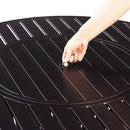 Aluminum 44-in Round Propane Fire Table with Beads, Covers and Lid