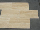 Ivory Travertine Square 1" x 1" Unfilled / Polished Tile