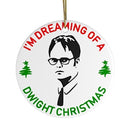 I'm Dreaming of a Dwight Christmas Ornament, Funny Office TV Show Decoration
