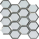MSI Ice Beveled 3" Hexagon Glass Mosaic Tile 10.51"x12.13"