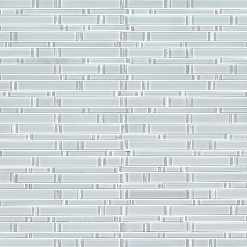 MSI Ice Interlocking Glass Mosaic Tile 12"x12"