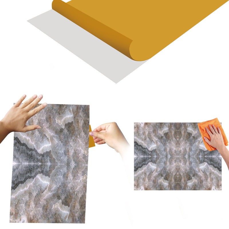 Iced-Coffee-Marble-Look-Peel_Stick-Wall-and-Floor-PVC-Panel-16x24-KHVBZLPVCPNL-product-installation
