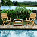 Naples Natural Teak Outdoor Patio Folding Chair with Arm Rests by NORDICTEAK.COM