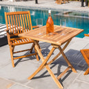 Telluride Oiled Teak Outdoor Patio Folding Chair with Arm Rests by NORDICTEAK.COM