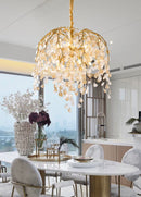 Idyllic Glass Leaves Chandelier