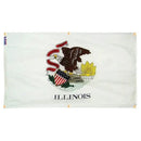 Illinois Flag with Grommets Along the Edges for Wall Hanging by Flagman of America