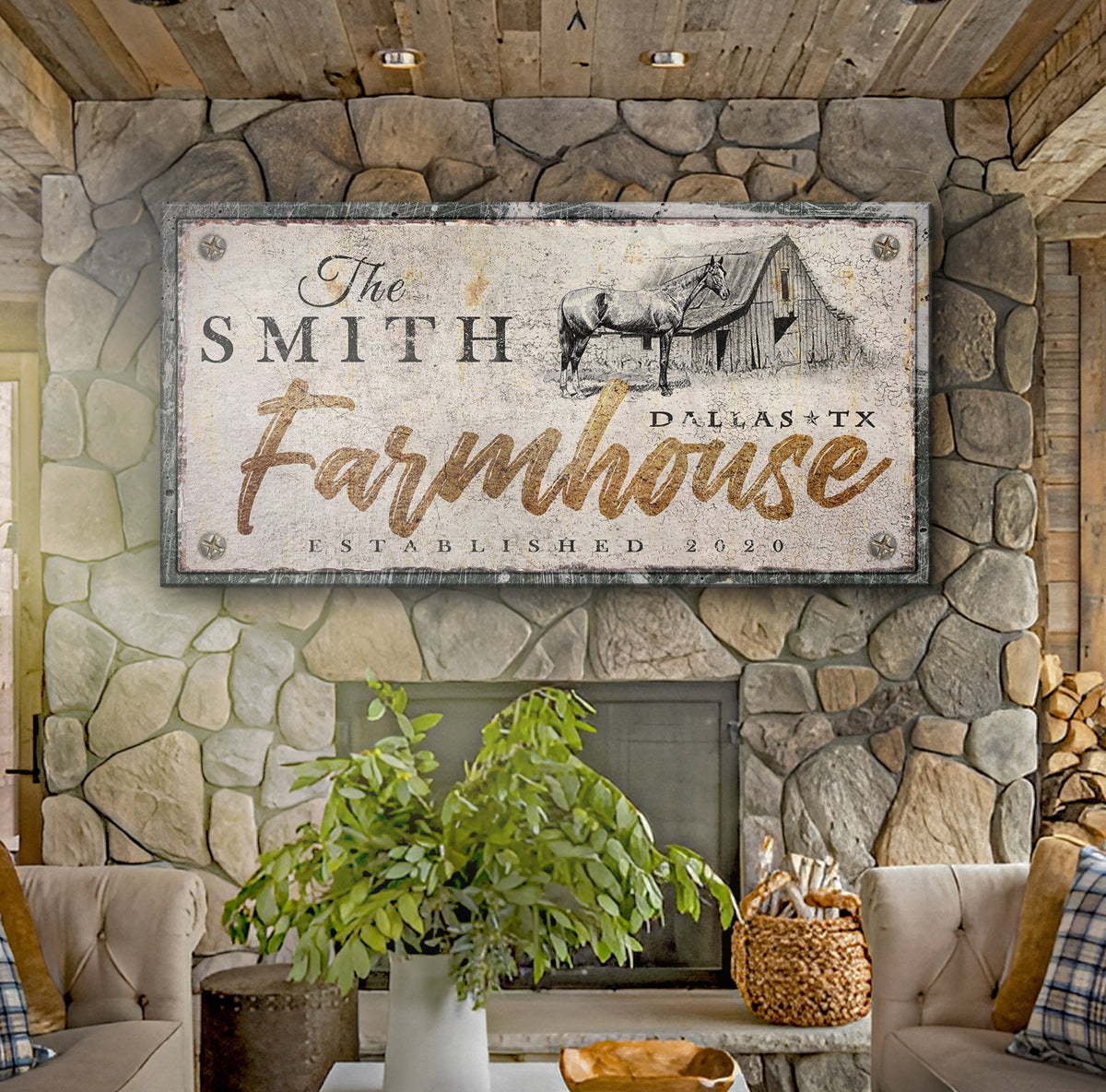 Rustic Horse Farmhouse Sign III, photo 2 of 8