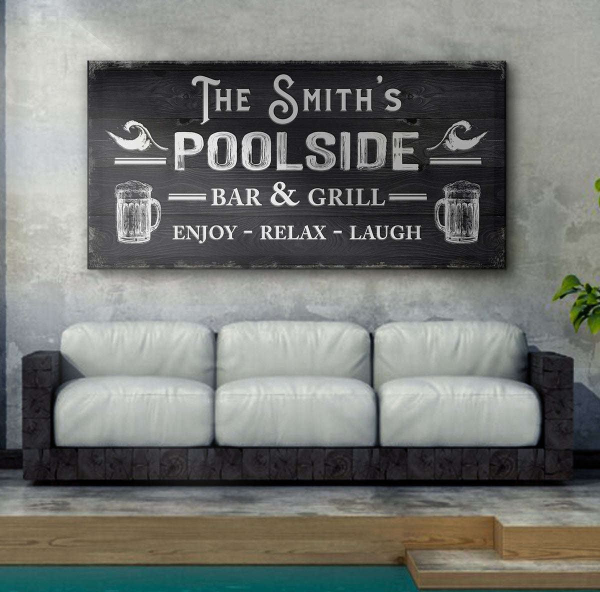 Personalized Poolside Bar And Grill Sign III, photo 2 of 8
