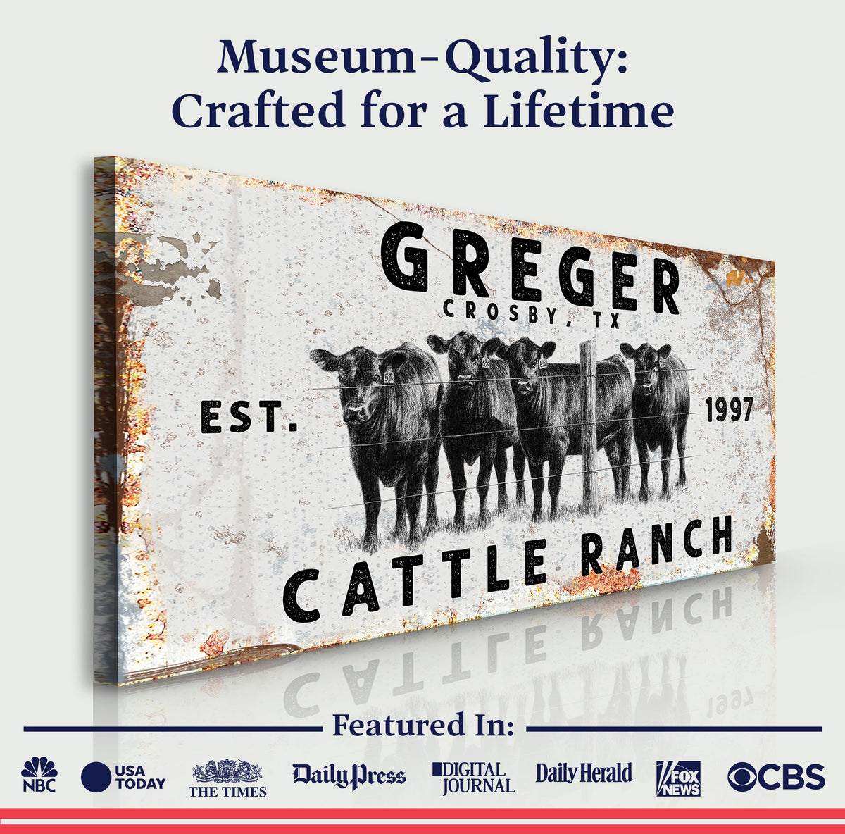 Cattle Ranch Rustic Sign, photo 7 of 11