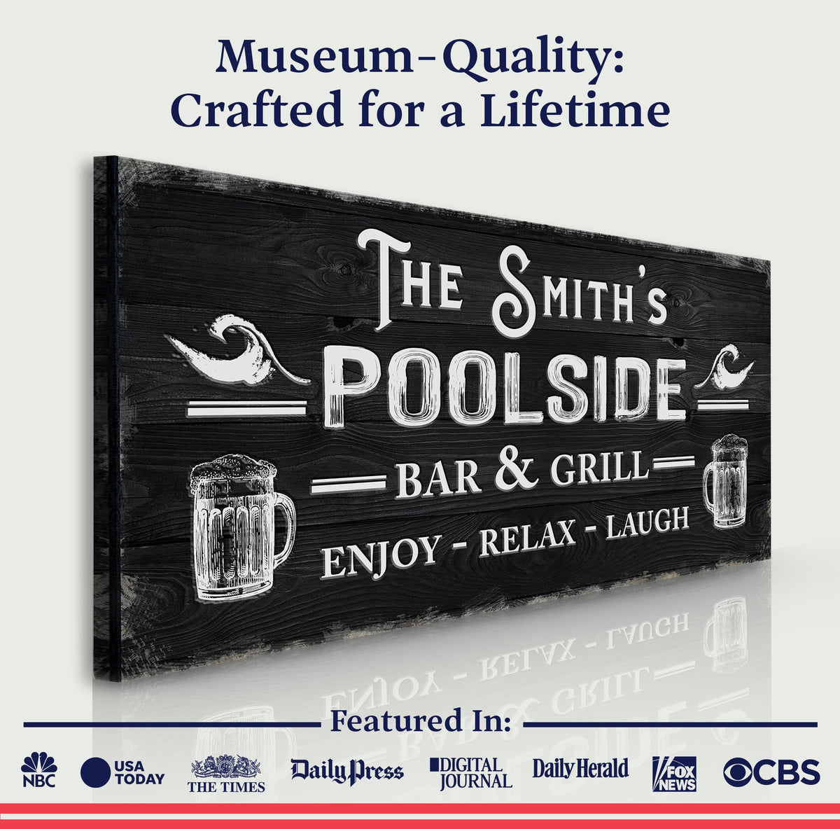 Personalized Poolside Bar And Grill Sign III, photo 3 of 8